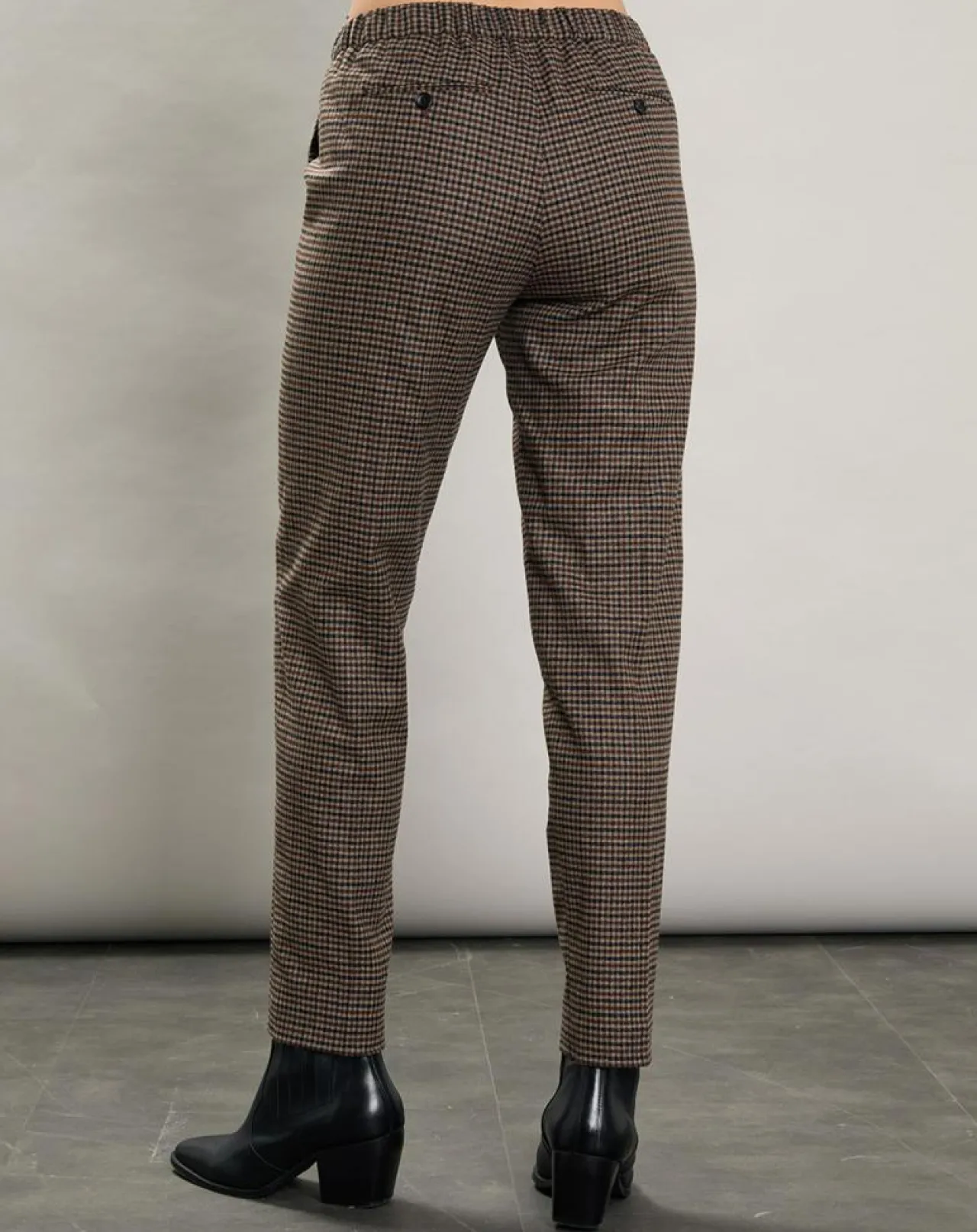Pantalon en Laine mélangée Pixel marron/noir