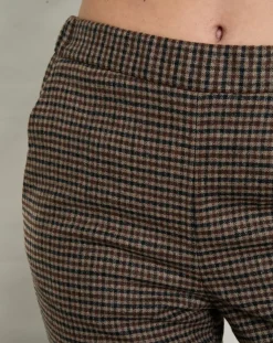 Pantalon en Laine mélangée Pixel marron/noir