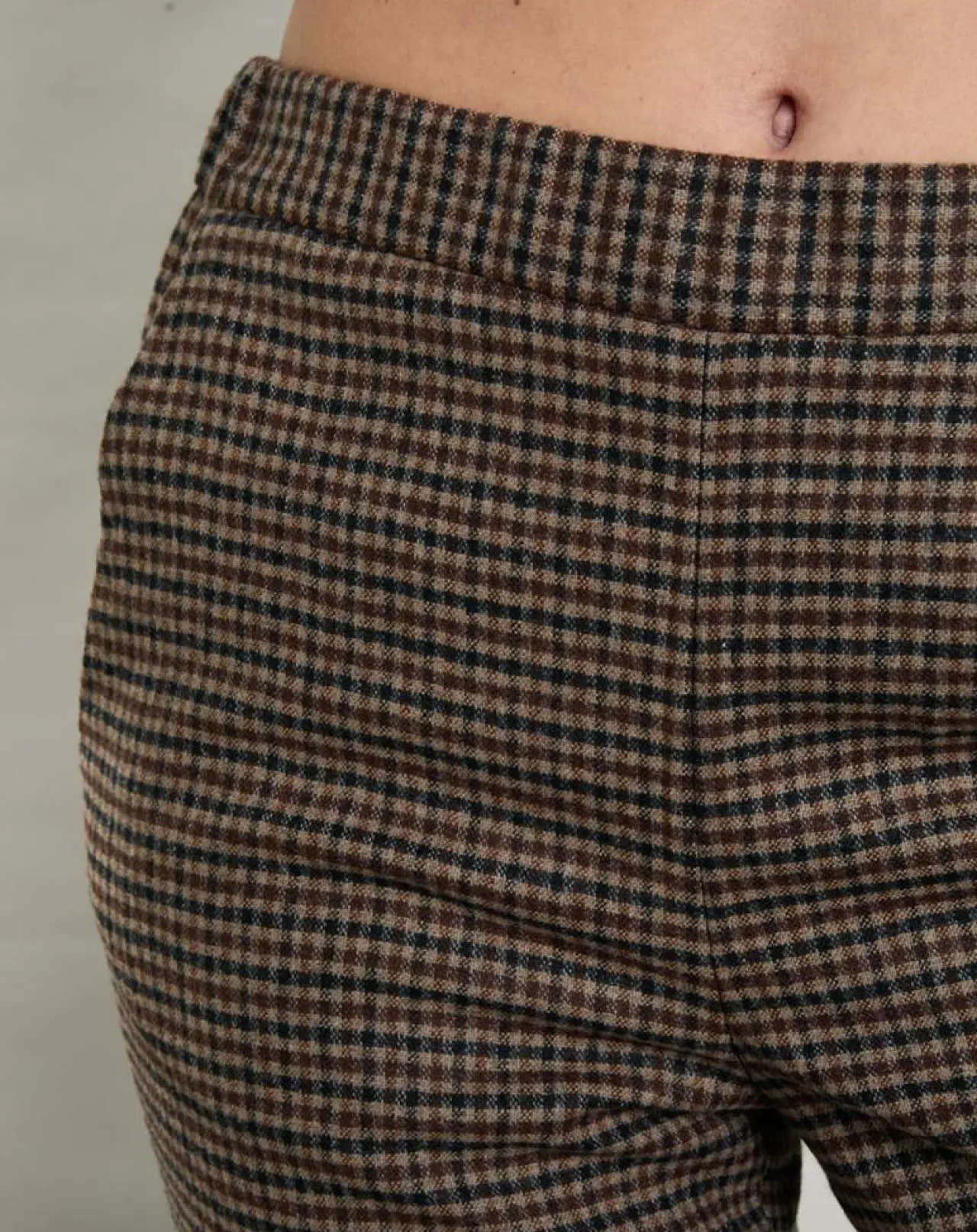 Pantalon en Laine mélangée Pixel marron/noir