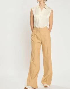 Pantalon en Laine mélangée Pervenche noisette
