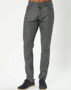 Pantalon en Laine mélangée Flanelle moulinée gris