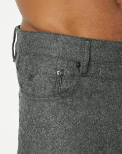 Pantalon en Laine mélangée Flanelle moulinée gris