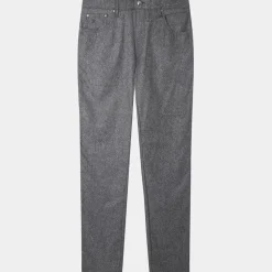 Pantalon en Laine mélangée Flanelle moulinée gris