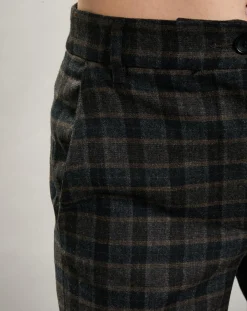 Pantalon en Laine mélangée Party marron/gris