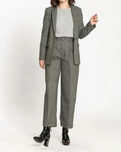 Pantalon en Laine mélangée Emy gris