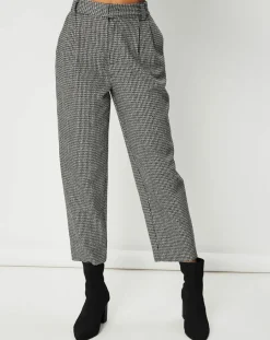 Pantalon en Laine mélangée Cassandre marron/noir/blanc