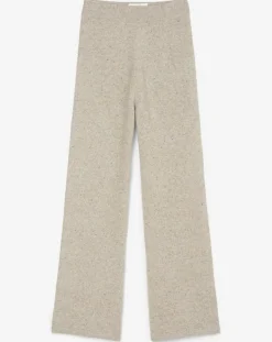 Pantalon en Laine vierge mélangée beige moyen