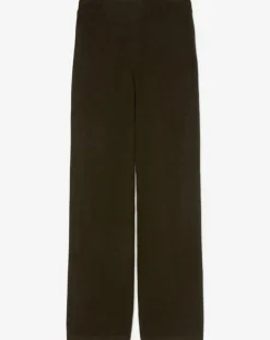 Pantalon en Laine vierge mélangée marron foncé