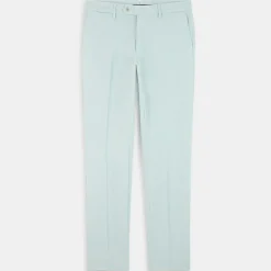 Pantalon en Lin mélangé Chino Slim Fit céladon