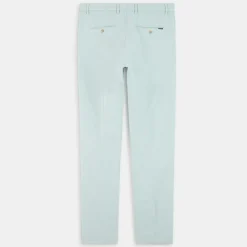 Pantalon en Lin mélangé Chino Slim Fit céladon