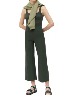 Pantalon en Maille Milano vert foncé