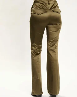 Pantalon en Satin Moon bronze