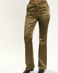 Pantalon en Satin Moon bronze