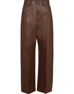 Pantalon en simili Mamie marron