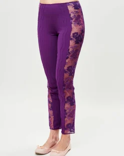 Pantalon en Soie mélangée Desert Rose violet