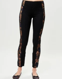 Pantalon en Soie mélangée Desert Rose noir