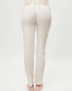 Pantalon en Soie mélangée Elements blanc/doré