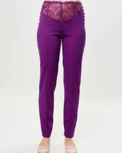 Pantalon en Soie mélangée Elements violet