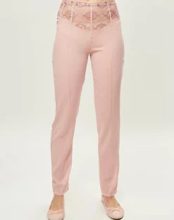 Pantalon en Soie mélangée Elements rose/rouge