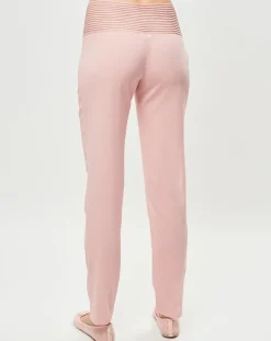 Pantalon en Soie mélangée Garnet rose