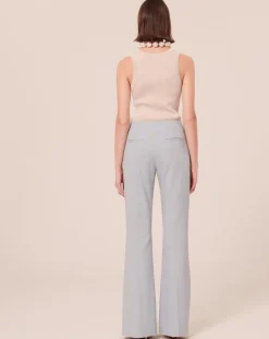 Pantalon en tissu flammé bleu