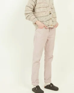 Pantalon en Velours côtelé Pencil rosewood