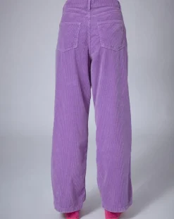 Pantalon en Velours côtelé Baggy parme