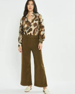 Pantalon en Velours côtelé Pants kaki