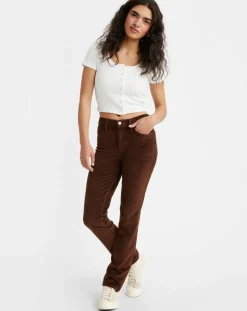 Pantalon en Velours côtelé 724 High Rise marron