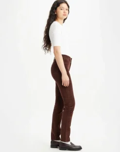 Pantalon en Velours côtelé 724 High Rise marron