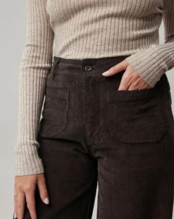 Pantalon en Velours côtelé Pants café