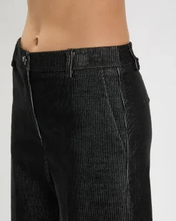 Pantalon en Velours côtelé Chiara noir