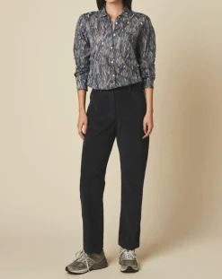 Pantalon en Velours côtelé 7/8ème Punch granit