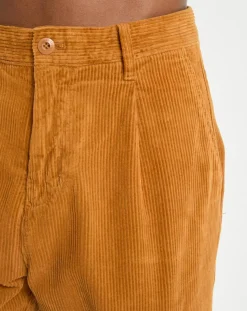 Pantalon en Velours côtelé 100% Coton Bio Belsbo Pleats brique