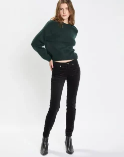 Pantalon en Velours de coton bio Slim Mavas noir