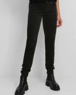 Pantalon en Velours de coton bio Slim Mavas noir
