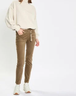 Pantalon en Velours de coton bio Slim Mavas marron