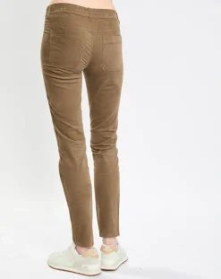 Pantalon en Velours de coton bio Slim Mavas marron