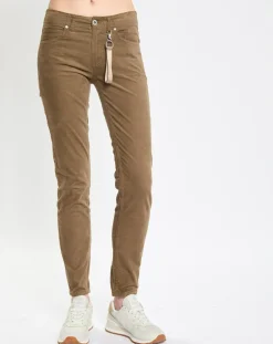 Pantalon en Velours de coton bio Slim Mavas marron