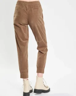 Pantalon en Velours de coton Milleraies kaki