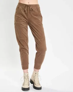 Pantalon en Velours de coton Milleraies kaki