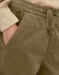 Pantalon en Velours de coton Milleraies kaki