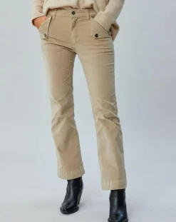 Pantalon en Velours Elsa stone