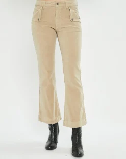 Pantalon en Velours Elsa stone