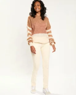 Pantalon en Velours Fin écru