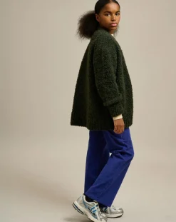 Pantalon en Velours milleraies Popies myosotis