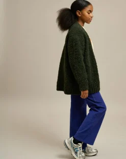 Pantalon en Velours milleraies Popies myosotis