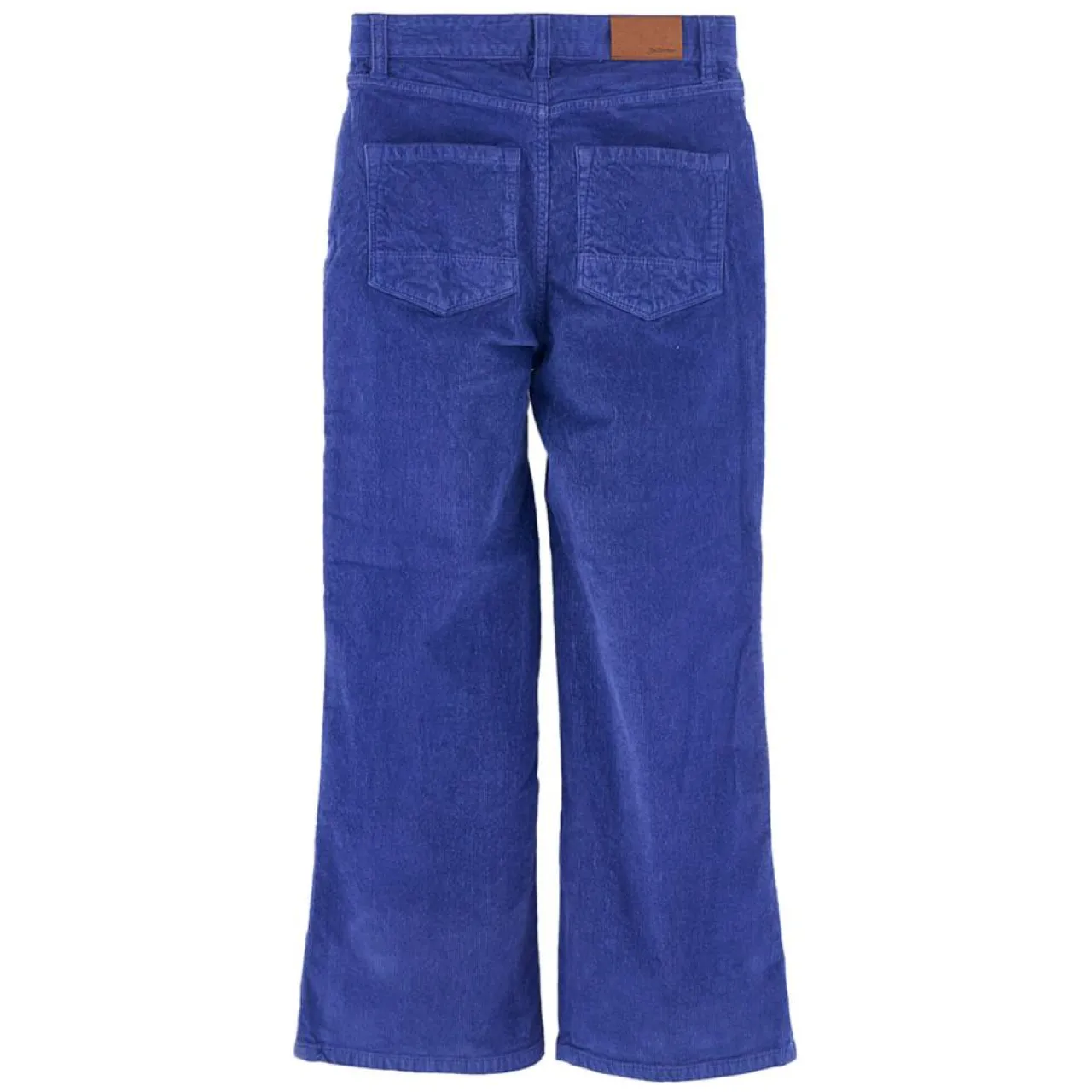 Pantalon en Velours milleraies Popies myosotis