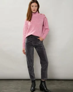 Pantalon en Velours Pepite charbon