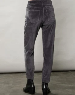 Pantalon en Velours Pepite charbon